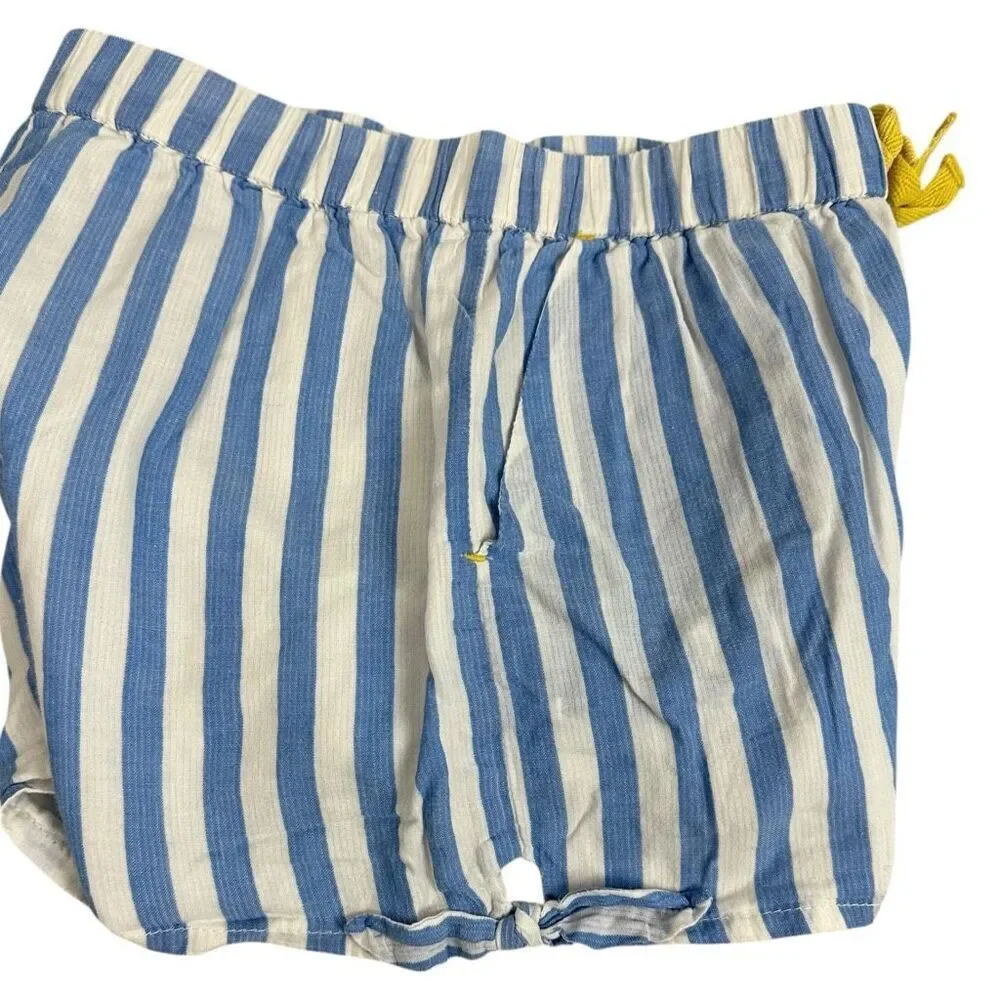 Mini Boden White Blue StripeShorts size 8 Year